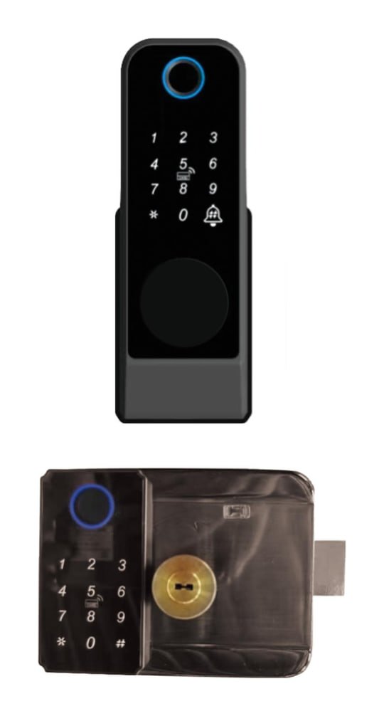 OKT-0802 — Cerradura de sobreponer (rim lock) · Sin cableado
